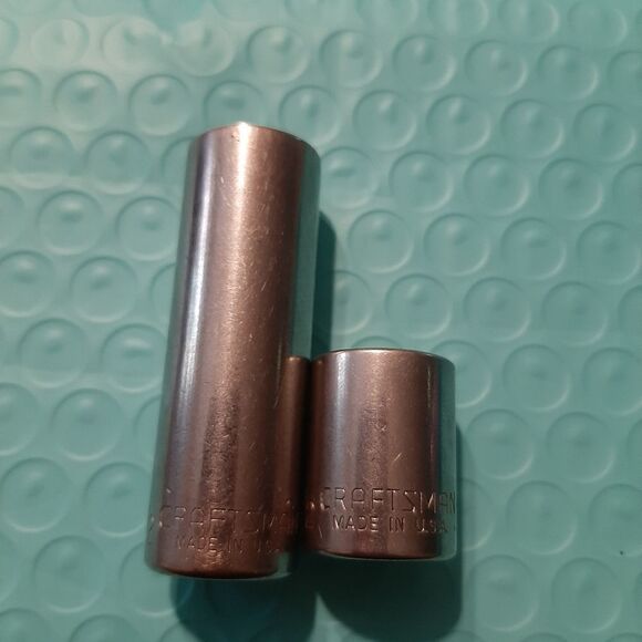 Lot 2 Vintage Craftsman 1/2" 6 and 12 Point 1/4" Drive Deep and Shallow Sockets - Picture 1 of 4